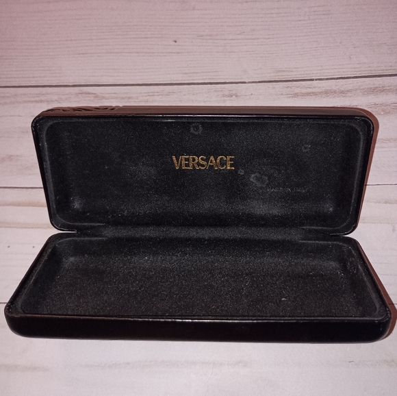 Versace Metal Frame Eyeglasses Frames Made in Italy with Case & Cleaning Cloth - Picture 14 of 16